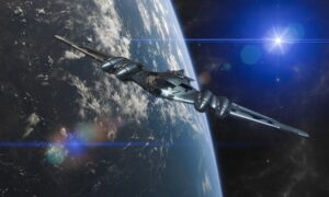 Science fiction image as poster templates.